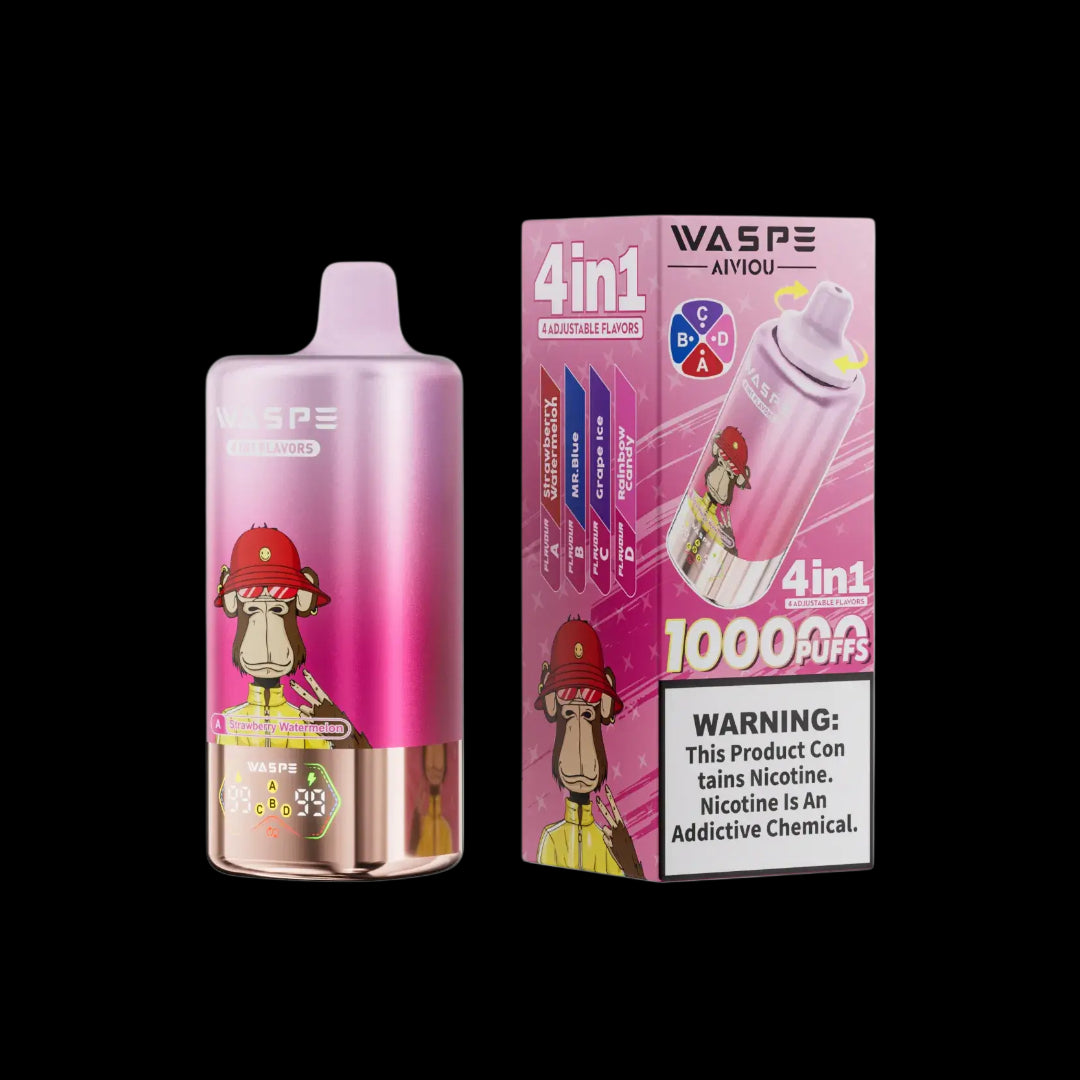 WASPE 100K 4in1 Strawberry Watermelon | Mr. Blue | Grape Ice | Rainbow Candy
