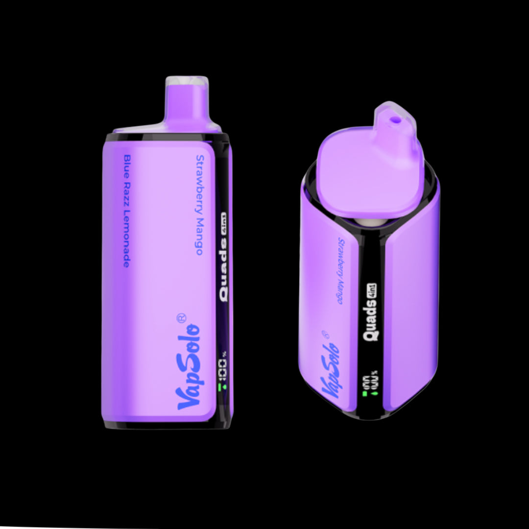 VAPSOLO QUADS 80K Sour Triple Berry | Vanilla Ice Cream | Strawberry Mango | Blue Razz Lemonade