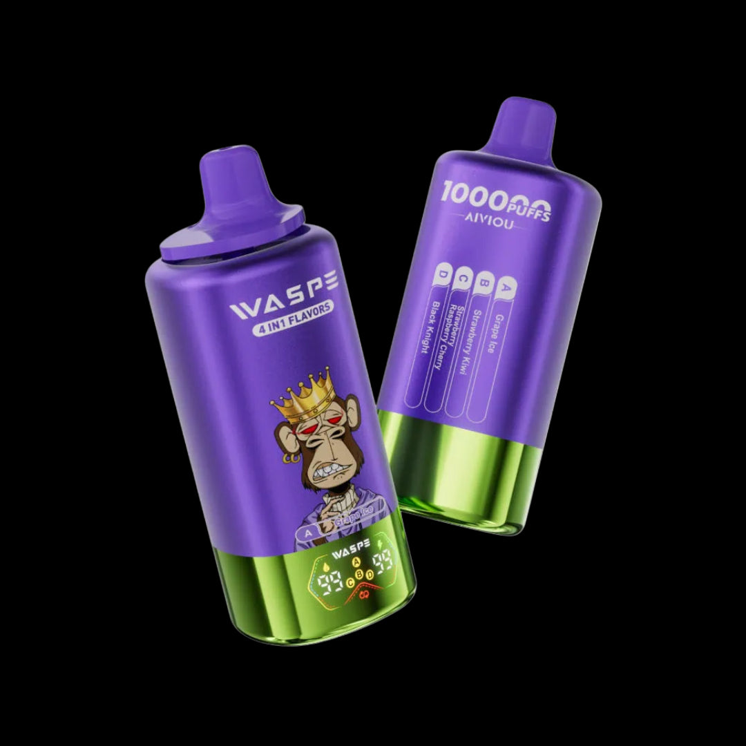 WASPE 100K 4in1 Grape Ice | Strawberry Kiwi | Strawberry Raspberry Cherry | Black Night