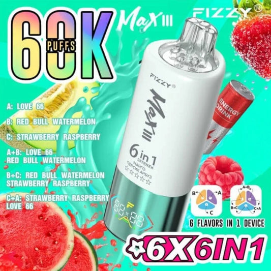 FIZZY 60K Love 66 | Red Bull Watermelon | Strawberry Raspberry