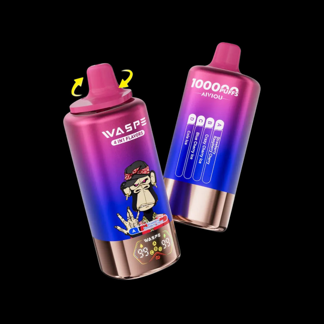 WASPE 100K 4in1 Strawberry Raspberry Cherry | Crazy Cherry Ice | Blue Cherry Ice | Cola Ice