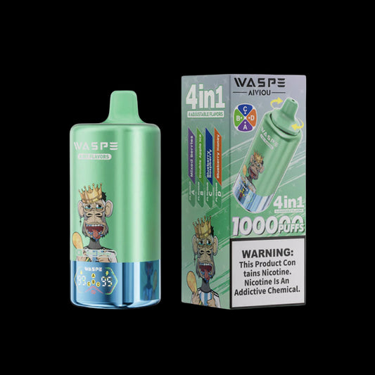 WASPE 100K 4in1 Mixed Berries | Double Apple Ice | Blueberry Raspberry | Blueberry Honey