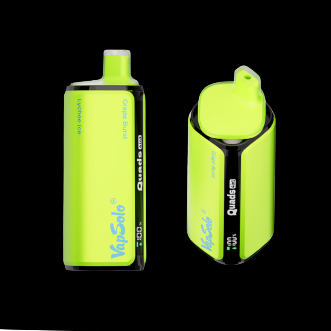 VAPSOLO QUADS 80K Grape Burst | Lychee Ice | Peach Berry | Kiwi Passionfruit Guava